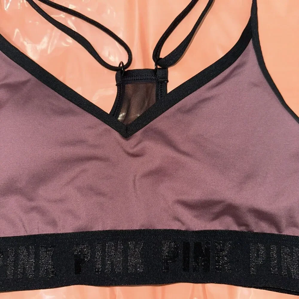 PINK Victoria's Secret Women Sports Bra Pink Rose Ultimate Lightly Lined Small